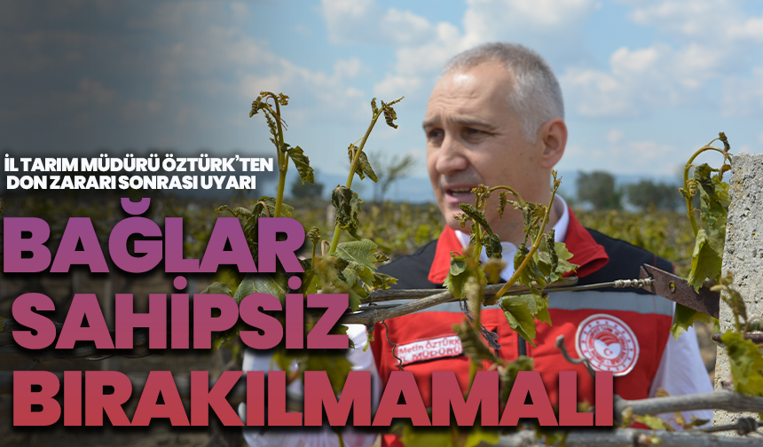 İl Tarım Müdürü Öztürk’ten Don Zararı Sonrası Uyarı: “Bağlar Sahipsiz Bırakılmamalı”