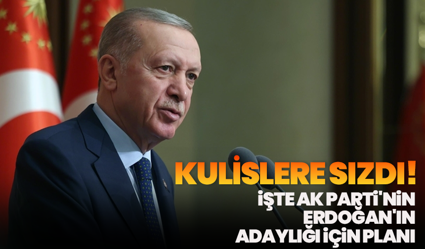 Kulislere sızdı! İşte AK Parti'nin Erdoğan'ın adaylığı için planı