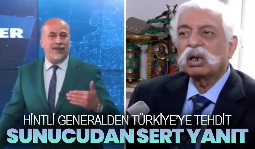 Hintli Generalden Türkiye’ye Tehdit,Sunucudan Sert Yanıt