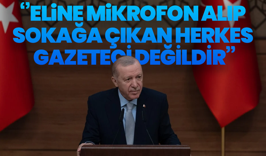 Cumhurbaşkanı Erdoğan: "Eline Mikrofon Alıp Sokağa Çıkan Herkes Gazeteci Değildir"