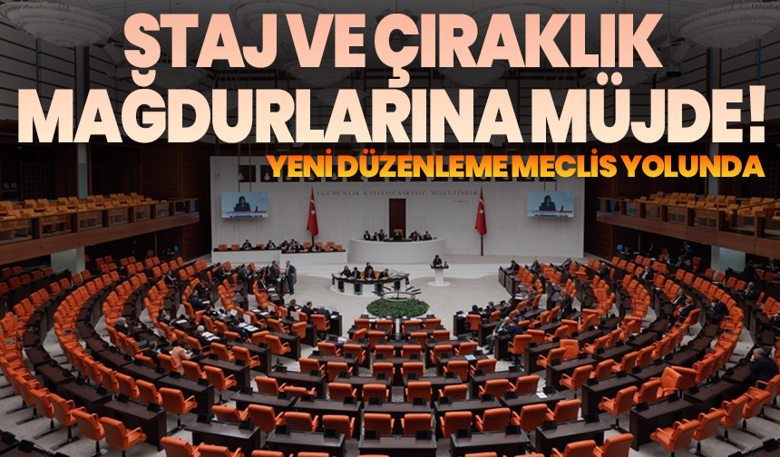 Staj ve çıraklık mağdurlarına müjde! Yeni düzenleme Meclis yolunda