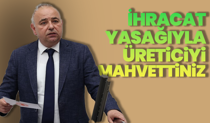 CHP'li Bakırlıoğlu: “Zeytinyağı İhracat Yasağıyla Üreticiyi Mahvettiniz”