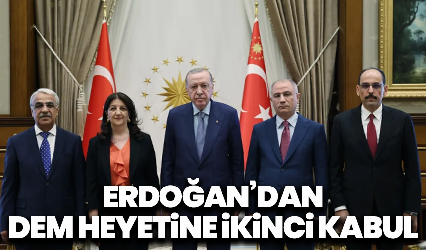 Beştepe’de kritik zirve: Cumhurbaşkanı Erdoğan, DEM heyetini kabul etti