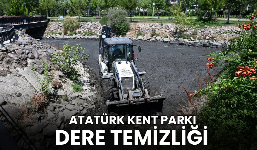 MASKİ'den Atatürk Kent Parkı Dere Temizlik Çalışması