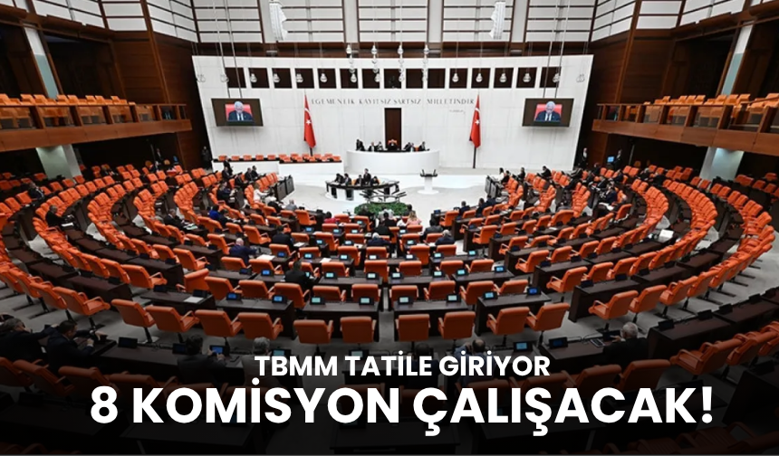 TBMM tatile giriyor: 8 komisyon çalışacak