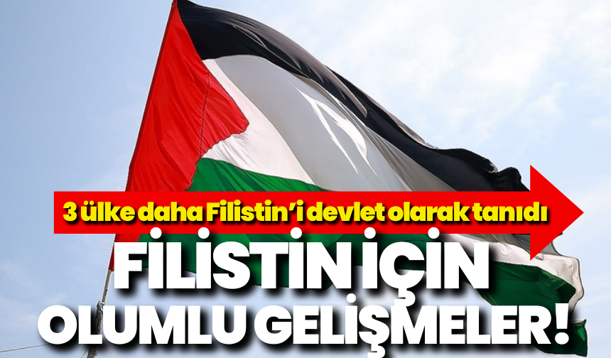 Filistin için olumlu gelişmeler devam ediyor: 3 ülke daha tanıdı