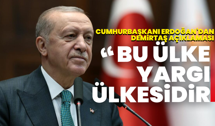 Cumhurbaşkanı Erdoğan’dan Bahçeli’nin Demirtaş açıklamasına yanıt: “Bu ülke yargı ülkesidir”