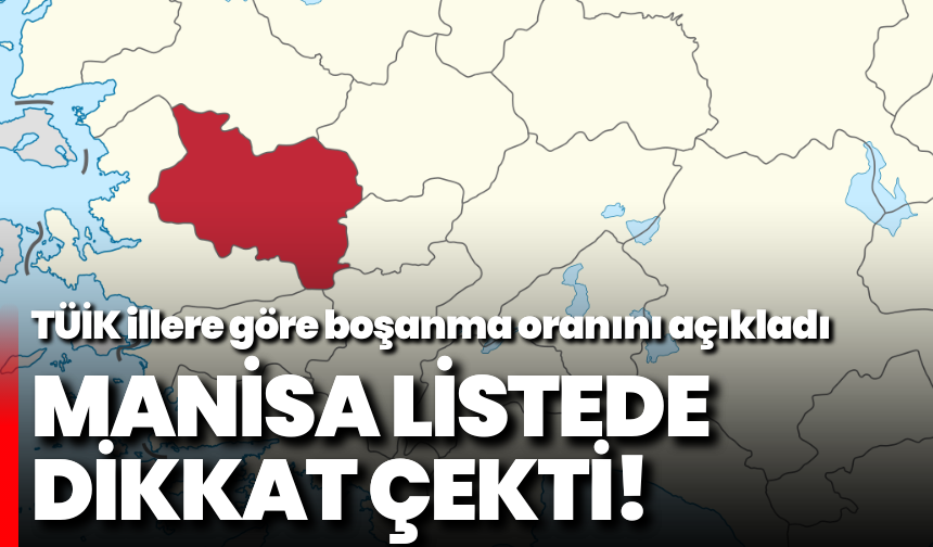 TÜİK illere göre boşanma oranını açıkladı: Manisa listede dikkat çekti!
