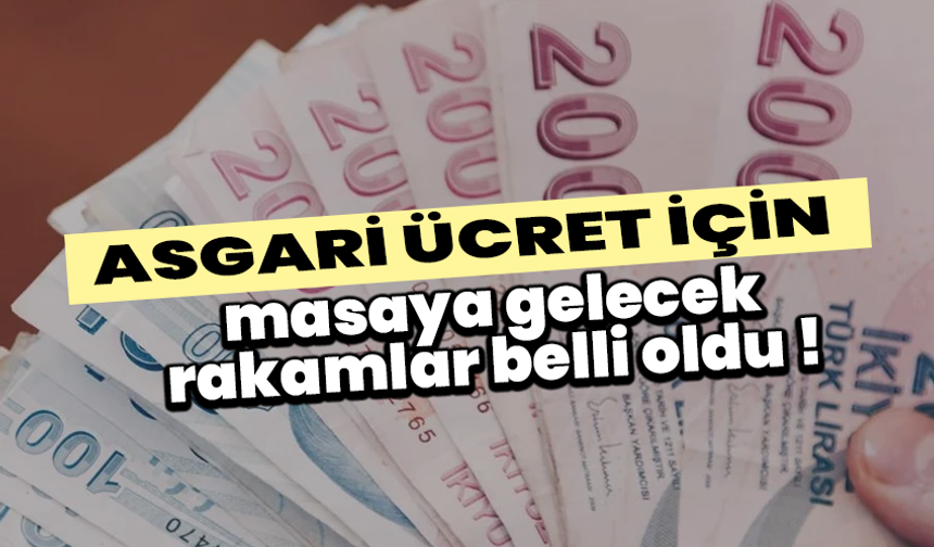 Asgari ücret için masaya gelecek rakamlar belli oldu !