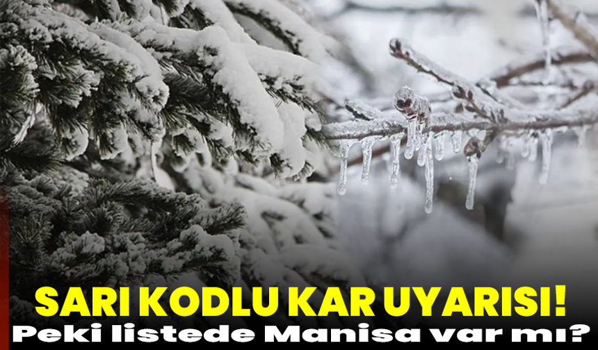 Sarı kodlu kar uyarısı verildi! Peki listede Manisa var mı?
