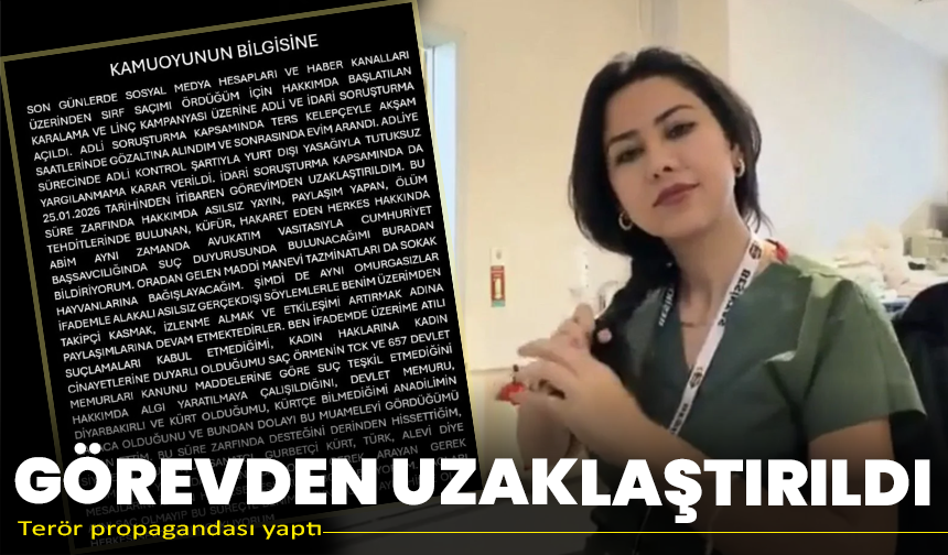Terör propagandası yapan sağlık personeli görevden uzaklaştırıldı