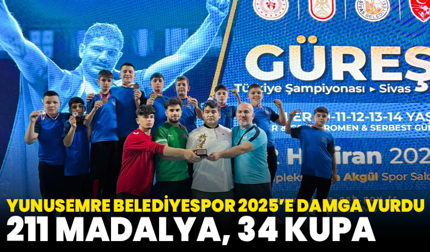 Yunusemre Belediyespor 2025’e Damga Vurdu: 211 Madalya, 34 Kupa