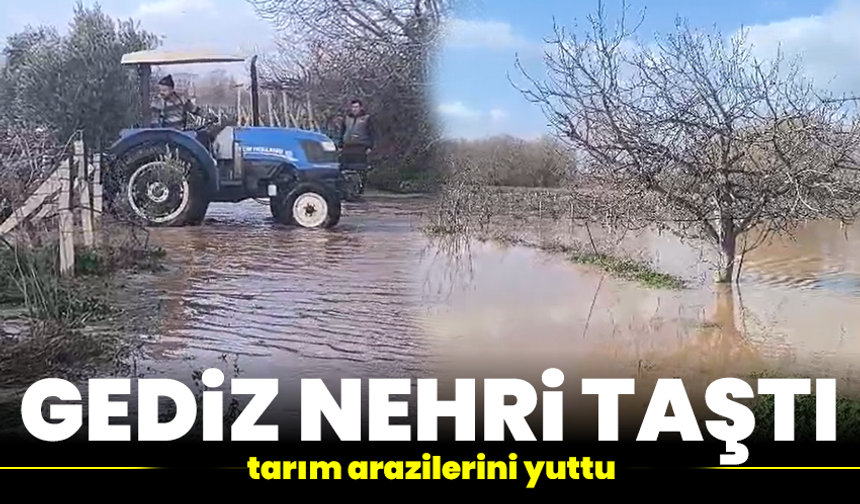 Turgutlu’da sel paniği: Gediz Nehri tarım arazilerini yuttu