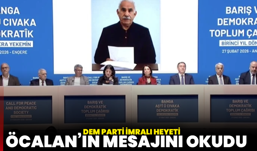 DEM Parti İmralı heyeti Öcalan’ın mesajını okudu