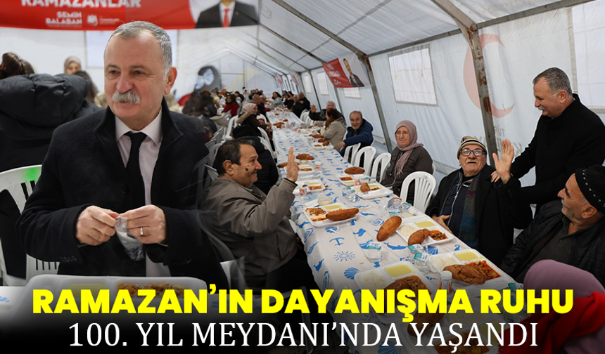 Yunusemre’de 100. Yıl Meydanı’nda İftar Sofrası Kuruldu