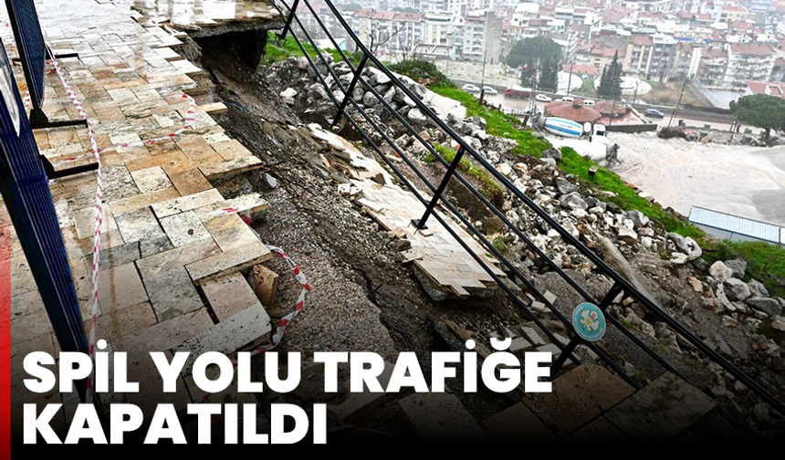 Spil yolu trafiğe kapatıldı
