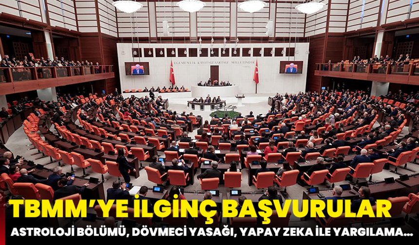 TBMM’ye İlginç Başvurular: Astroloji Bölümü, Dövmeci Yasağı, Yapay Zeka ile Yargılama…
