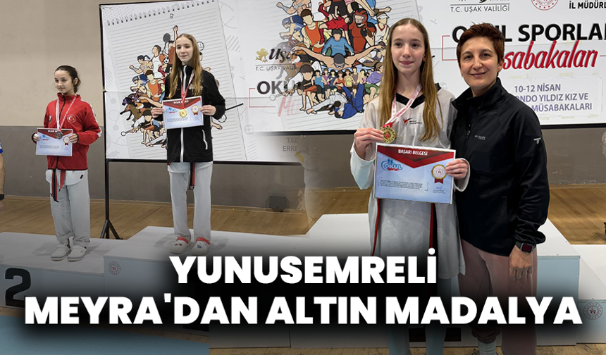 Yunusemreli Meyra'dan Altın Madalya