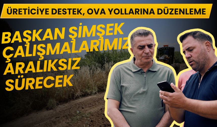 Başkan Şimşek Ova Yollarındaki Çalışmaları Sahada İnceledi