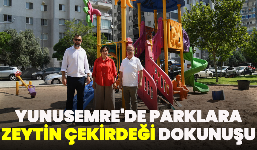 Yunusemre'de Parklara Çevreci Dokunuş: Zeytin Çekirdeğinden Oyun Zemini