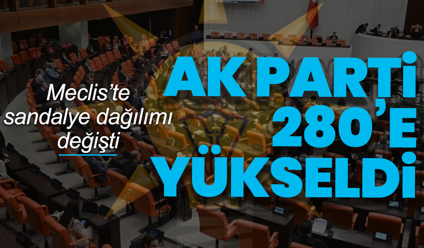 Meclis’te sandalye dağılımı değişti: AK Parti 280’e yükseldi