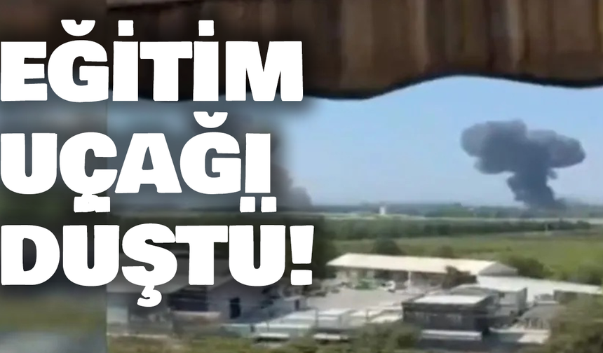 Son dakika... Yalova'da askeri eğitim uçağı düştü
