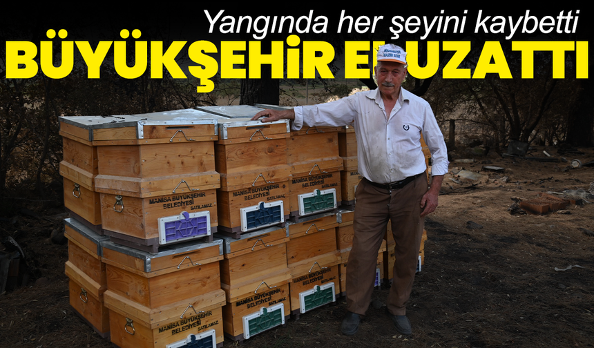 Yangında Kovanları Zarar Gören Arıcıya Büyükşehir’den Destek