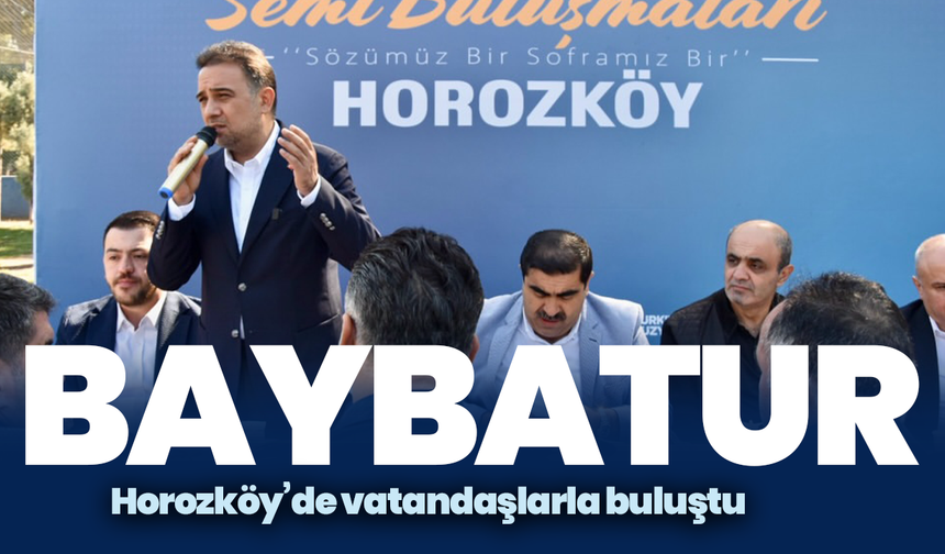 Baybatur Horozköy’de vatandaşlarla buluştu