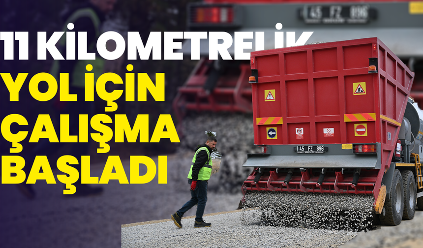 Demirci Söğütçük’te 11 Kilometrelik Yol İçin Çalışma Başladı