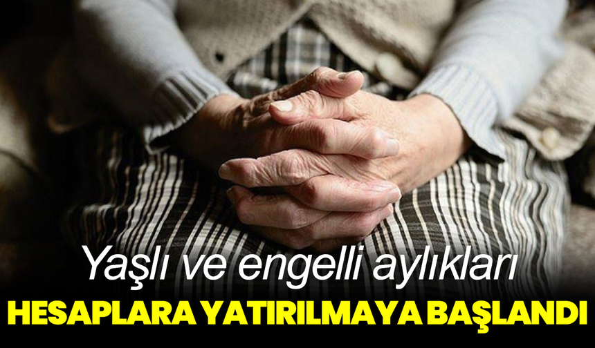 Yaşlı ve engelli aylıkları hesaplara yatırılmaya başlandı
