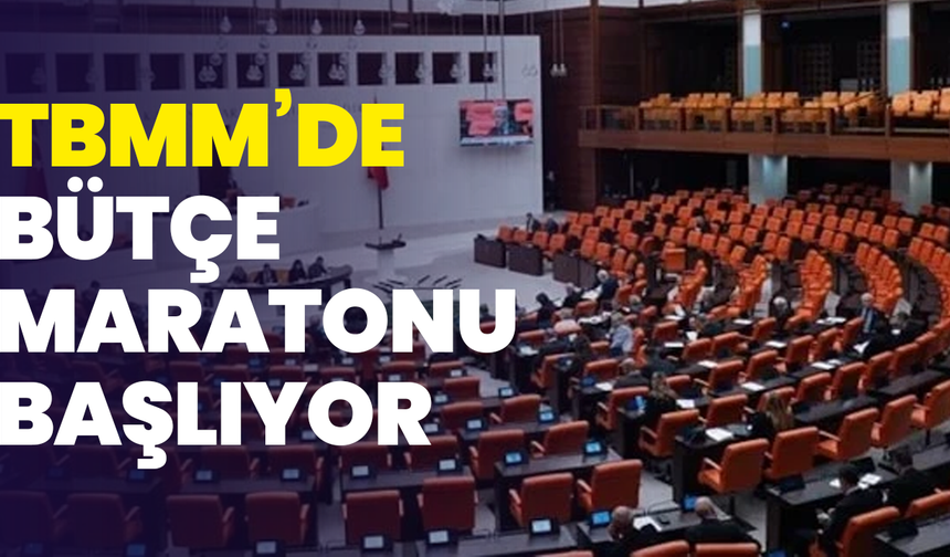 TBMM’de bütçe maratonu başlıyor