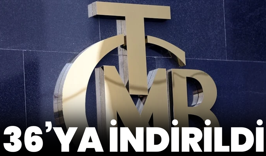 Merkez Bankası faiz kararını açıkladı: Faiz yüzde 36’ya indirildi